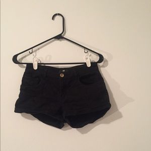 Black Denim Shorts